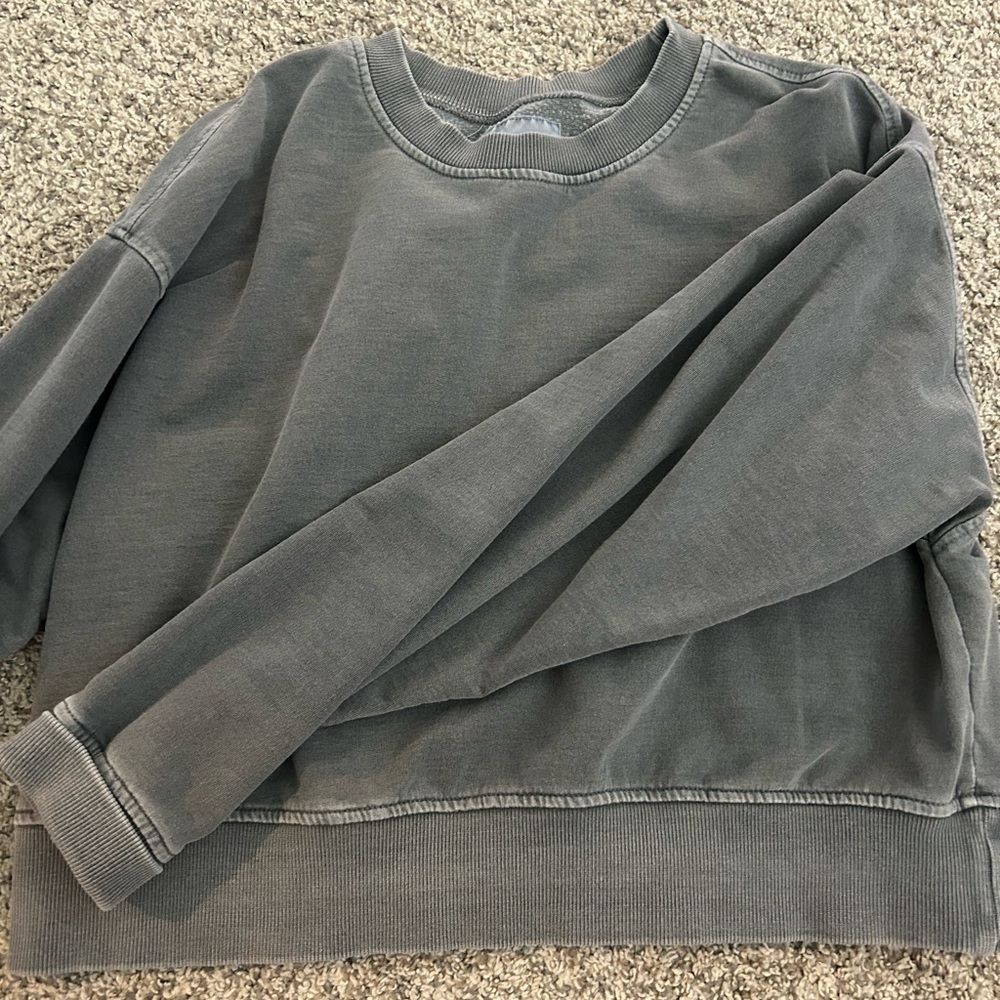 Lazy Sundays Cropped Large Crewneck